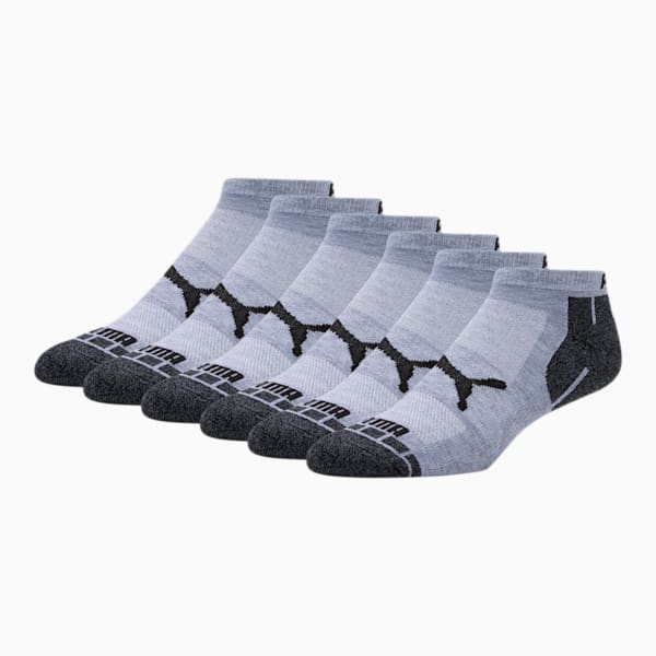 Men's Low Cut Socks [6 Pack], GREY / BLACK, extralarge